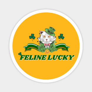Feline Lucky for Saint Patrick's Day (MD23Val002c) Magnet